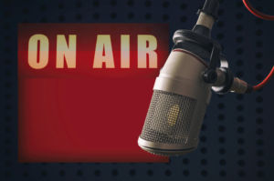 speaking on radio show about internet marketing