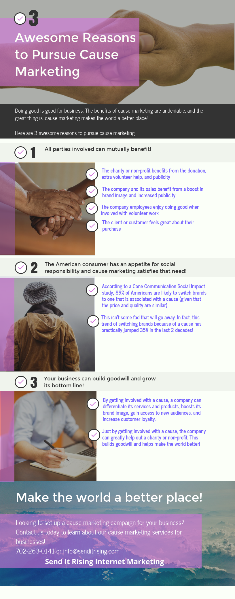 cause marketing benefits infographic